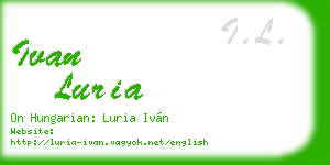 ivan luria business card